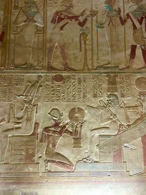 Viaggio nell'Egitto sacro 6 Dipinti murari al tempio di Abydos